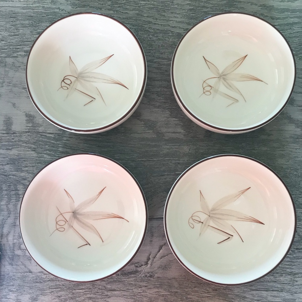 Winfield Dragon Flower Dessert/Fruit Bowls Set of 4